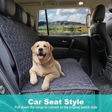 Meginc Dog Car Seat Covers for Back Seat, Waterproof Back Seat Covers for Ford Explorer/Subaru Outback/Honda Pilot, Heavy Duty Non Slip Back Seat Cover for Dogs in Car, Easy Clean Car Seat Protector - Image 7