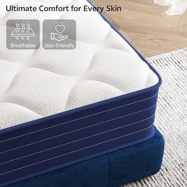 Traumliebe Full Mattress, 12 Inch Full Size Mattress in a Box, Double Mattress, Pocket Spring&Memory Foam, Medium Firm, Motion Isolation, Fiberglass Free, CertiPUR-US Certified - Image 2