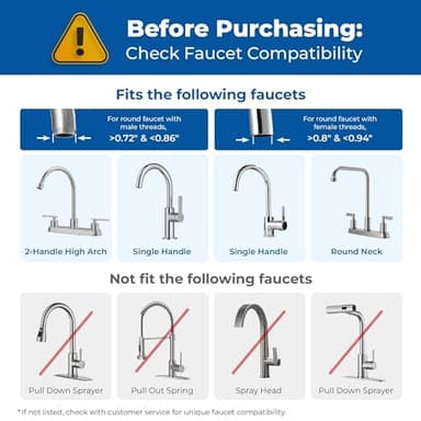 [Alkaline] Waterdrop Water Filter for Sink Faucet, NSF/ANSI 42 Certified Countertop Water Filter System, 5-Stage Stainless Steel Faucet, 8000 Gallons, Reduces 99% Chlorine, WD-CTF-04(1 Filter) - Image 3
