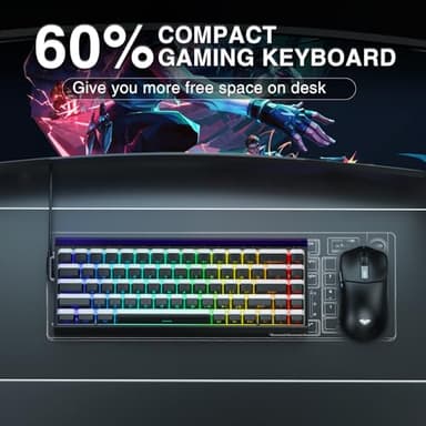 AULA Hero 68 HE 60% Gaming Keyboard Wired, Hall Effect Magnetic Switch Keyboard with 8K Hz Polling Rate, Side Printed PBT Keycaps, RGB Backlit Light Box, Customizable Web Software for PC/Mac Gamers - Image 9