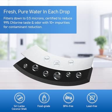 TEEHAY FPPWFU01 PurePour PWF-1 Water Filter Replacement, Compatible with FPPWFU01 PurePour PWF-1, Frigidaire GRFC2353AD, GRFC2353AF, GRFN2853AF, GRFS2853AD, GRFS2853AF, GRSS2652AF, 3 Pack - Image 7