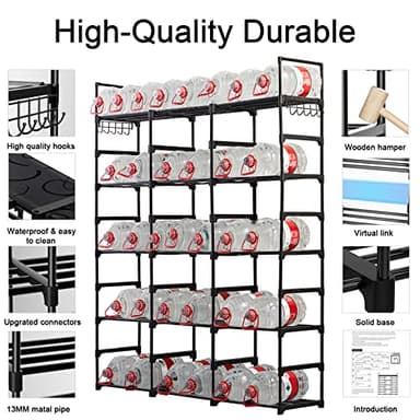 Mavivegue 9-Tier Metal Shoe Rack - Holds 50-55 Pairs, Tall Storage Shelf for Shoes, Boots, Entryway, Closet, Garage - Image 3