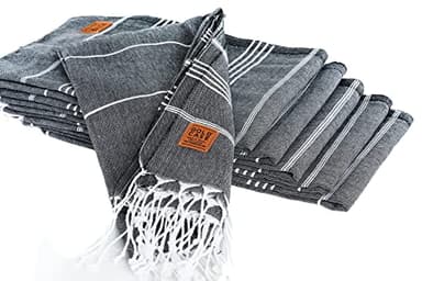 Gold CASE LYCIA Turkish Beach Towel Set of 6 – 100% Cotton Turkish Beach Towels Bulk 70 x 38'' – LYCIA Oversized, Quick Dry & Sand Free Beach Towel – Lightweight Towels Set in Black - Image 9