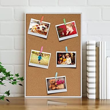 50Pcs Wooden Clips Push Pins Tacks for Cork Board Artwork for Crafts Arts Projects Photo Supplies(Colorful) - Image 5