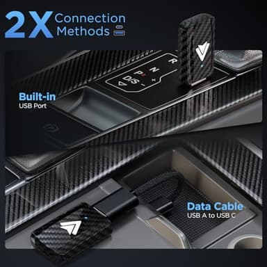 MSXTTLY Android Auto Wireless Adapter for Car Small Dongle, Compatible with AndroidAuto Car Models 2017 Above with Wired, Only for Android Phones Version 11 Above, Carbon Fiber Black - Image 5