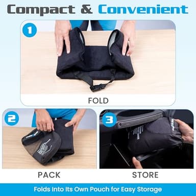 HAPPEGEAR Happeseat Waterproof Car Seat Cover & Protector – Universal Fit Car Seat Towel Cover – Non-Slip Backing, Easy Install & Storage, Machine Washable, Fits Front & Back, Black - Image 7