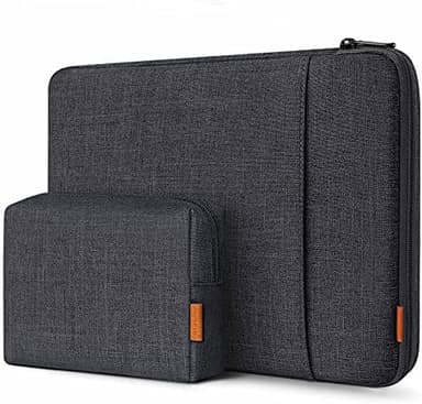 Inateck 360° Protective Laptop Bag with Accessory Bag, Compatible with 14-inch MacBook Pro/Max M4 M3 M2 M1 2021-2024, Black Gray - Image 3