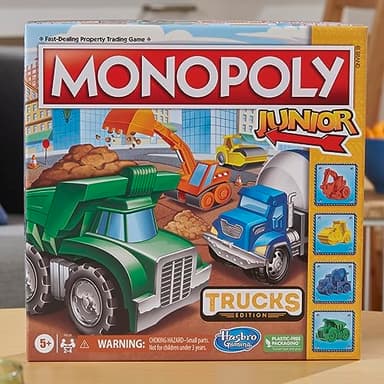 Monopoly Junior Trucks Edition Board Game for Kids Ages 5+, 2-4 Player Kids Games (Amazon Exclusive) - Image 12