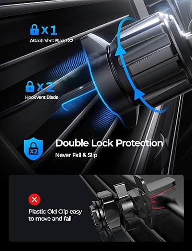 LISEN for iPhone 17 Pro Max Air Magsafe Car Mount Charger, Fast Charging 15W Air Vent Magnetic Wireless Car Charger, Vent Phone Mount for Car Wireless Charger Fits iPhone 16 15 14 13 12, Black - Image 5