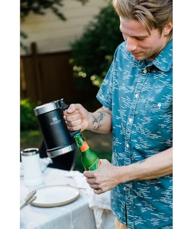 Stanley Classic Bottle Opener Beer Stein 24 oz | Flip Up Lid and Heavy Duty Handle with Built In Bottle Opener | Insulated Stainless Steel Beer Mug | BPA-Free | Hammertone Green - Image 8