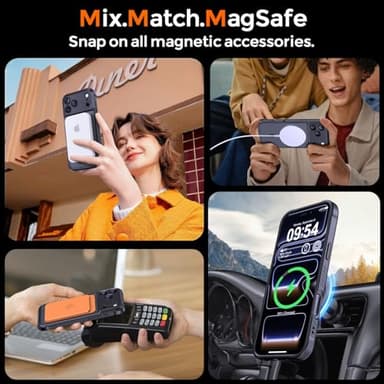 Thomo Magnetic for iPhone 17 Pro Max Case, [Compatible with Magsafe] [Full Camera Protection] Translucent Matte Military Grade Shockproof with Anti-Fingerprint Phone Cover 2025, Black - Image 7