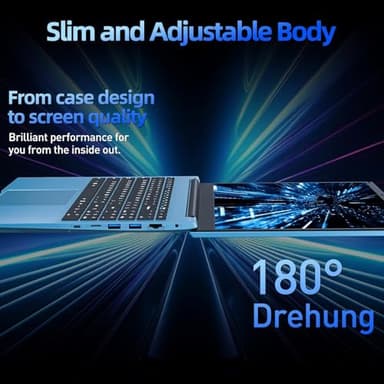 SGIN Laptop 15.6 Inch Laptops Computer, Celeron N4000 Processor, 4GB RAM 128GB SSD, BT5.0, HDMI, Webcam, 7000mah Battery, 180° Viewing, 2.4/5G WiFi, USB 3.2, Type-C(Gray) - Image 5