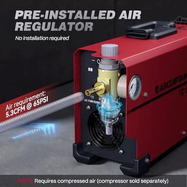 ARCCAPTAIN Plasma Cutter, [Large LED Display] 50Amps Cutter Machine with 110/220V Dual Voltage DC Inverter IGBT 1/2 Inch Clean Cut Post Flow and 2T/4T, for Beginners DIY - Image 4