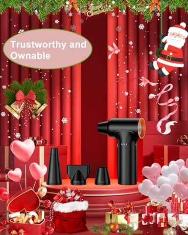 YEAHCO Compressed Air Duster - High Speed 300000RPM Electric Air Duster,120M/S 3 Gear 10000mAh Rechargeable Cordless Air Blower Turbo Fan, Jet Dry Blower for PC Computers Car Electronics - Image 8