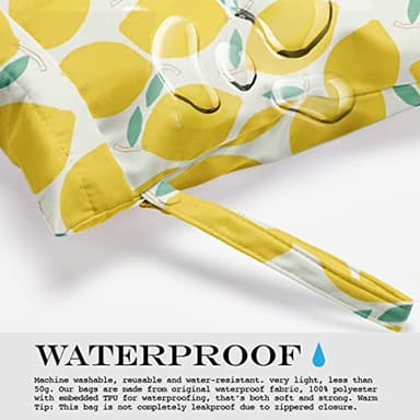 zcyxuuw 2 Pcs Wet Bag, Wet Dry Bag, Wet Bag for Swimsuit, Travel, Beach, Pool, Diapers, Dirty Yoga Gym Clothes, Toiletries, Makeup Bag, Rainbow Heart Decor for Women s Birthday Tie Dye Pattern. - Image 6