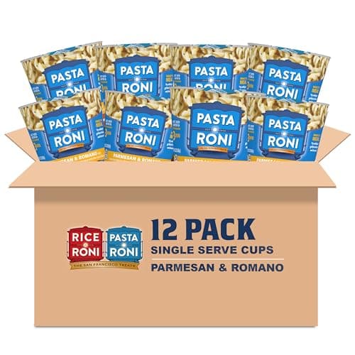Pasta Roni Cups Mix 2.32 oz Pack of Cups, Parmesan & Romano Cheese Pasta, 27.84 Ounce, (Pack of 12) - Image 1