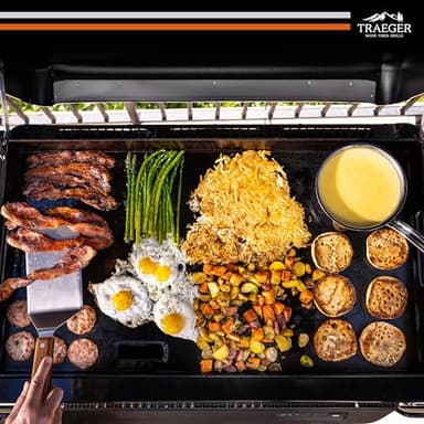 Traeger Grills Flatrock, 33 Inch Flat Top Griddle, Outdoor Gas Grill with 3-Zone TruZone Cooking, Even Heat, Fuel Sensor, and EZ-Clean Grease Management, Premium Propane Griddle for Outdoor Cooking - Image 6