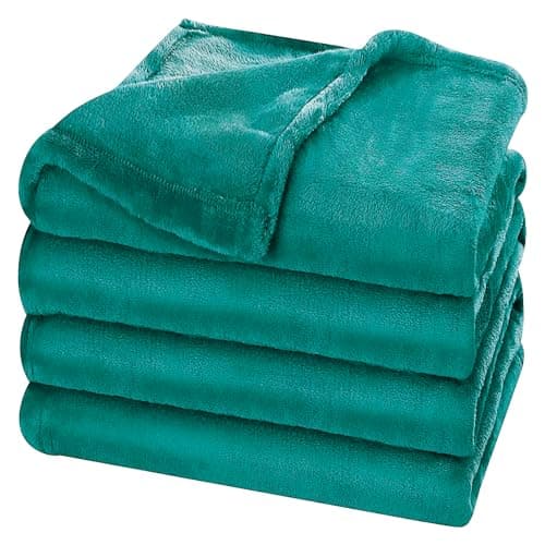 Fleece Blanket Lightweight Throw Blankets for Sofa,Couch,Bed,Super Soft Cozy Microfiber Blanket(Emerald Green，9090) - Image 1