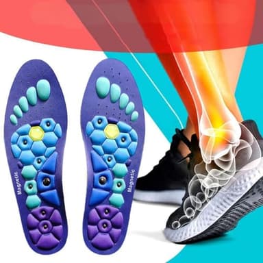 Acupressure Insoles, Magnetic Insoles for Men Women, Magnetic Insoles for Enhancing Comfort and Support, Foot Insoles with Acupressure (Blue, S:5-8) - Image 7