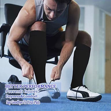 Graduated Copper Compression Socks for Men & Women Circulation 8 Pairs 15-20mmHg - Best for Running Athletic Cycling - Image 2