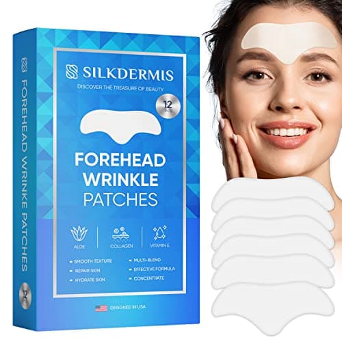 SILKDERMIS Forehead Wrinkle Patches 12Pcs with Aloe, Collagen, Vitamin E, Anti Wrinkle Patches, Forehead Wrinkles Treatment - Image 1
