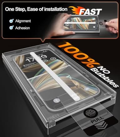 EZ-GLAZ-4 Pack for iPhone 16 Pro Max Screen Protector[6.9"] 9H+ Hardness 12FT Military Grade Shatterproof Long Durable Tempered Glass Film with Flawless Fit Box, HD Clear, Scratch Resistant - Image 2