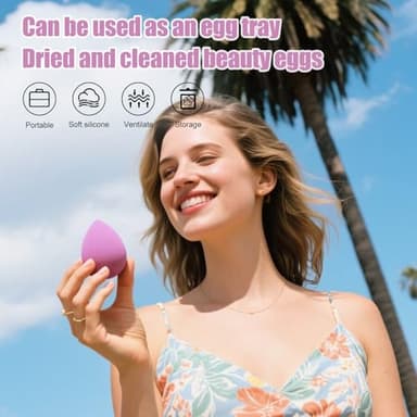 BS-MALL 10 Pcs Premium Makeup Sponges For Foundation - Beauty Blender Sponge Set With Finger & Triangle Puffs For Multi-purpose Use, Travel Essential & Daily Makeup (Diamond) - Image 6