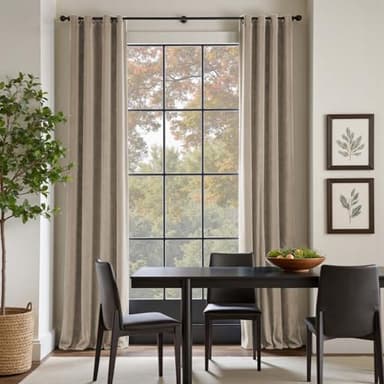 Lazzzy Velvet Curtains Beige Thermal Insulated Curtains 108 inch Extra Long for Bedroom Living Room Darkening Noise Reducing Soft Luxury Window Treatments Grommet Drapes 2 Panels Beige - Image 8