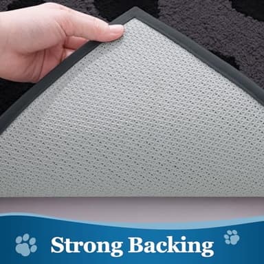 Buganda Dog Door Mat for Muddy Paws, Absorbent Dirt Trapper Washable Indoor Doormats, Non Slip Low-Profile Mud Mat for Dogs, Front Entrance Doormat for Inside Floor (30x20 Inches, Black) - Image 5