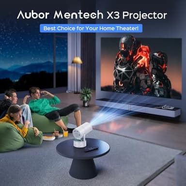[Built-in Battery] Mini Projector with Wifi and Bluetooth, Rechargeable Portable Outdoor Smart Projector with Support 4K Decoding, Electric Focus Home Theater for Phone, White - Image 8
