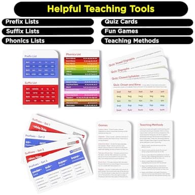 Think Tank Scholar 1000+ Words Phonics Flash Cards + Prefixes & Suffixes (Award Winning) 122 Phonics, 6 Teaching Methods & 6 Fun Games – Preschool, Kindergarten 1st, 2nd, 3rd Grade Homeschool Ages 4-8 - Image 9