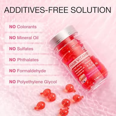 Bali Secret Hussell Hair Treatment Serum - 40 Hair Care Capsules - No Rinse - With Argan Macadamia & Avocado Oils - Vitamins A, E, & Pro B5 - Conditioner for Women & Men - Image 7