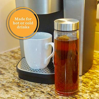 Juice Bottles - 4 Pack Wide Mouth Glass Bottles with Lids - for Juicing, Smoothies, Infused Water, Beverage Storage - 16oz, BPA Free, Stainless Steel Lids, Leakproof, Reusable, Borosilicate - Image 5