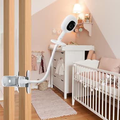 Baby Monitor Mount Compatible with Nanit Pro Smart Baby Monitor & Flex Stand ,Also for Cameras with 1/4 Screw Mount Flexible Long Gooseneck ArmBaby Camera Holder Stand Without Tools - Image 2
