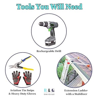 R & G Home and Yard Gutter Guard - True 45 FT Set (5.9 in x 45 in, 12 PCS), Fit 5 Inch Gutter and Smaller Gutters - Premium Stainless Steel Micro Mesh Gutter Guards - Contractor Grade, Easy DIY - Image 7