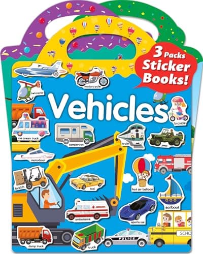 Walenced Reusable Sticker Book for Toddlers 2-4 Years, Stickers for Kids, Toddler Sticker Book Ages 1-3, Toddler Craft Activities, Toddlers Travel Toys Ages 2+ Boy Girl Birthday Gifts - Image 1