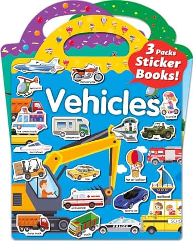 Walenced Reusable Sticker Book for Toddlers 2-4 Years, Stickers for Kids, Toddler Sticker Book Ages 1-3, Toddler Craft Activities, Toddlers Travel Toys Ages 2+ Boy Girl Birthday Gifts - Image 1