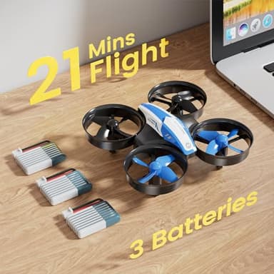 Holy Stone Mini Drone for Kids and Beginners RC Nano Quadcopter Indoor Small Helicopter Plane with Auto Hovering, 3D Flips, Headless Mode and 3 Batteries, Great Gift Toy for Boys and Girls, HS210 Blue - Image 7