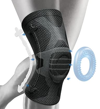 NEENCA Professional Knee Brace for Pain Relief, Medical Knee Compression Sleeve, Knee Support with Horizontal Knit Tech for Meniscus Tear, ACL, Arthritis, Joint Pain, Runner, Workout - Image 1