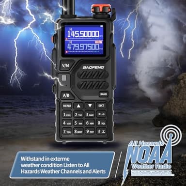 BAOFENG Radio Ham Radio Handheld K5Plus 10W Long Range Rechargeable NOAA Weather Receiver 5RM UV32 Tactical Two Way Radio Walkie Talkie for Adults with USB-C Charging for Hunting Survival Gear,2Pack - Image 8