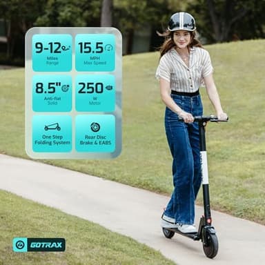 Gotrax GXL V2 Electric Scooter, 8.5" Solid Tire, Max 12 Mile and 15.5Mph Speed Power by 250W Motor, Lightweight 25.95lb, Cruise Control Aluminum Alloy Frame Foldable Commuting Escooter for Adults - Image 4
