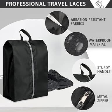 【Odor-Absorbing Shoe Bags for Travel & Sports】Smell Proof Shoe Organizer with Active Carbon Fabric, Water-Resistant & Lightweight Design for Gym Shoes, Cleats, Sneakers Storage - Image 4