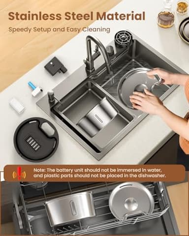 PawPoll Wireless Cat Water Fountain Stainless Steel - 3.2L/108oz Cordless Pet Water Fountain Battery Operated Cats Water Dispenser Silent Rechargeable Automatic Fountain with 6 Filters 3 Sponges - Image 7