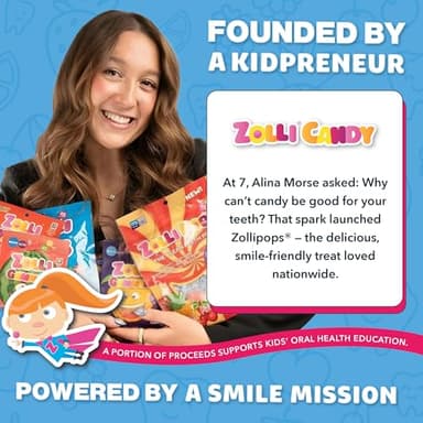 Zollipops Clean Teeth Pops Sugar Free Candy with Xylitol, Dye-Free Lollipops - Keto & Diabetic-Friendly, Dentist-Approved Treats for Kids (Watermelon 3.1 oz, Pack of 2) - Image 6