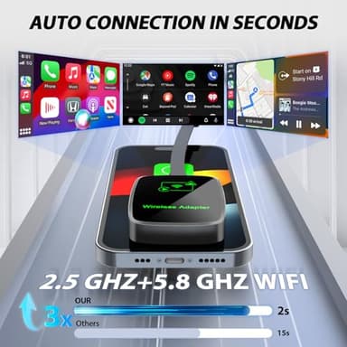 Omeyo Wireless CarPlay Adapter for Apple, Converts Wired CarPlay to Wireless CarPlay, Dongle for Wireless Control Plug & Play Carplay Fit for Cars from 2017 & for Apple iPhone iOS 10+ - Image 3