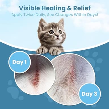 Cat Paw Balm Cat Cream 2 oz: Hot Spot Treatment for Cats Dermatitis, Mange Treatment, Cat Itchy Skin Relief for Dry Skin, Pet Wound Care, Natural Allergy Relief with Manuka Honey, Aloe Vera, Vitamin E - Image 5