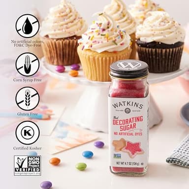Watkins Red Decorating Sugar, 4.7 Ounce Jar, 3-Pack - Image 4