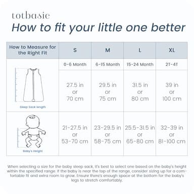 TOTBASIC Toddler Sleep Sack 1.0 TOG, Wearable Blanket Baby Sleeping Bag with 2-way Safe Zipper, Ultra Soft All Season Sleep Sacks - Image 4