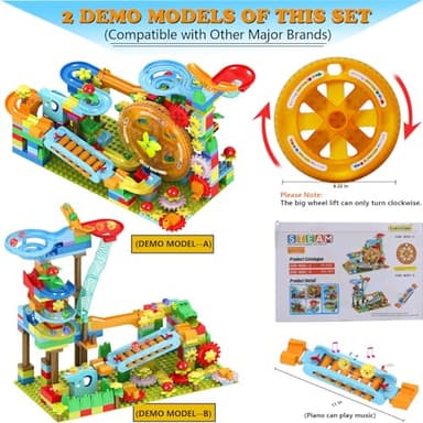 Marble Run Building Blocks for Kid: 3 4 5 6 8 Year Old Montessori Education Preschool STEM Toy - Age 4-8 Kids Creative Puzzle Marbles Track - Christmas Birthday Gifts for Boys Girls - Image 2