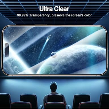 NEW'C 3 Pack Designed for iPhone 17, 17 Pro, iPhone 16 Pro Screen Protector (6.3 inches), Enhanced Tempered Glass Protection with easy installation tool included,Case Friendly Ultra Resistant - Image 7